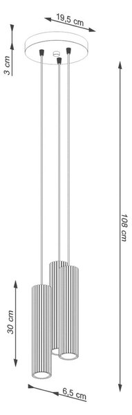 Ceglasta lampa wisząca ø 19,5 cm Gleam – Sollux