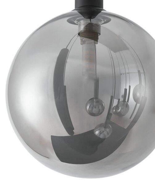 Lampa wisząca szklana Lumavia Lucande, możliwość ściemniania, czarny, salon / jadalnia, szkło, nowoczesny