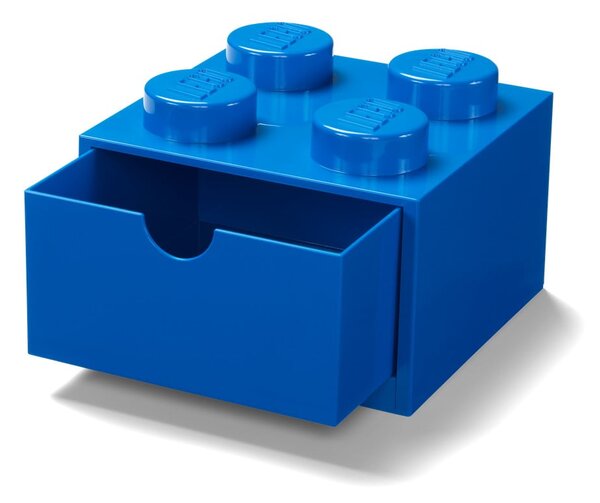 Niebieski pojemnik z szufladką LEGO®, 15x16 cm