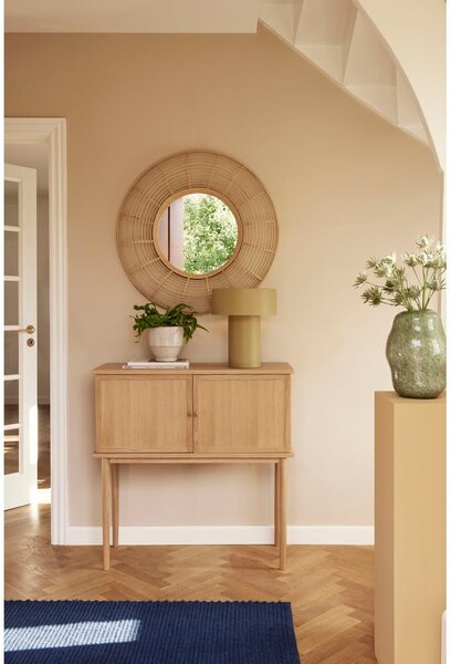 Lustro ścienne z bambusową ramą ø 80 cm Charm – Hübsch