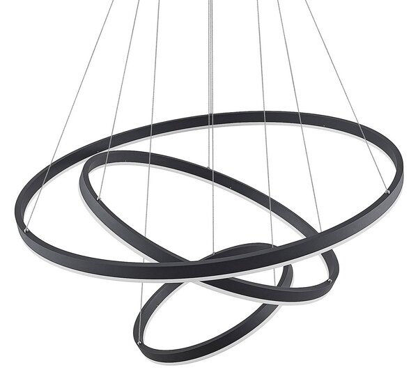 Lampa wisząca Albiona Arcchio, możliwość ściemniania, czarny, metal, nowoczesny