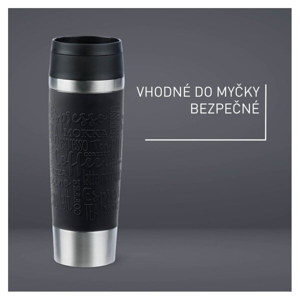 Czarny kubek podróżny 360 ml – Tefal