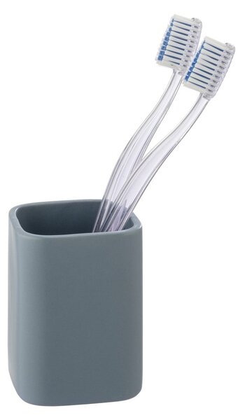 Niebieski ceramiczny kubek na szczoteczki do zębów Hexa – Wenko