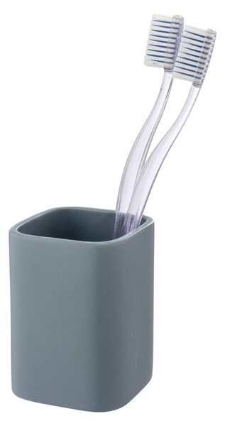 Niebieski ceramiczny kubek na szczoteczki do zębów Hexa – Wenko