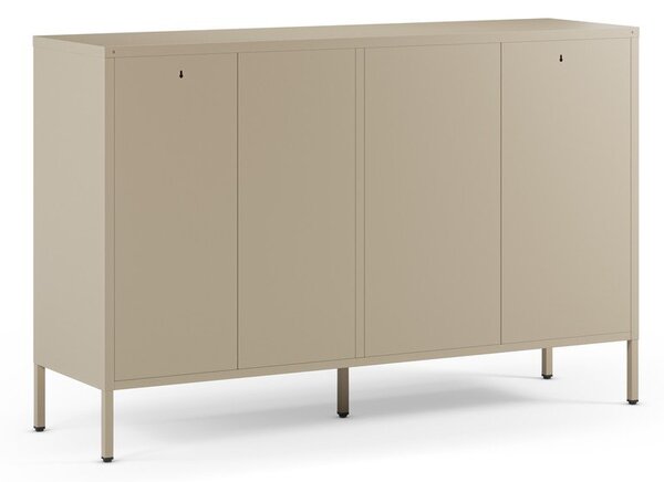 Kremowa metalowa komoda 140x90x40 cm Fayna – Marckeric