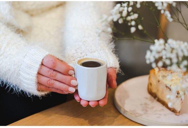 Białe kamionkowe kubki na espresso zestaw 2 szt. 80 ml Fuori – Vialli Design
