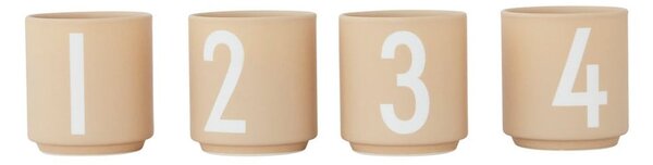 Porcelanowe świeczniki zestaw 4 szt. Mini – Design Letters