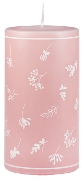 Różowa świeczka Unipar Fleur, 87 h