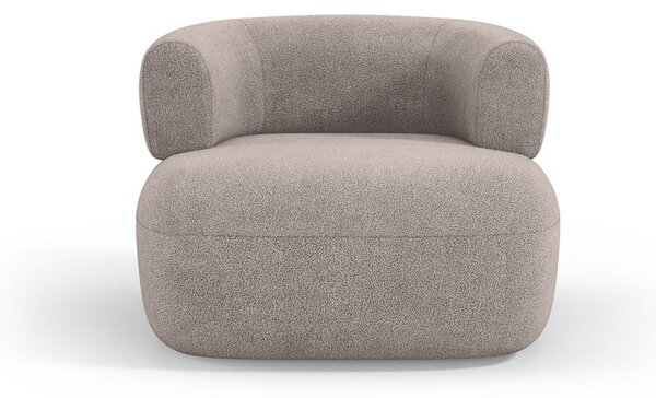 Beżowy fotel z materiału bouclé Jenny – Micadoni Home