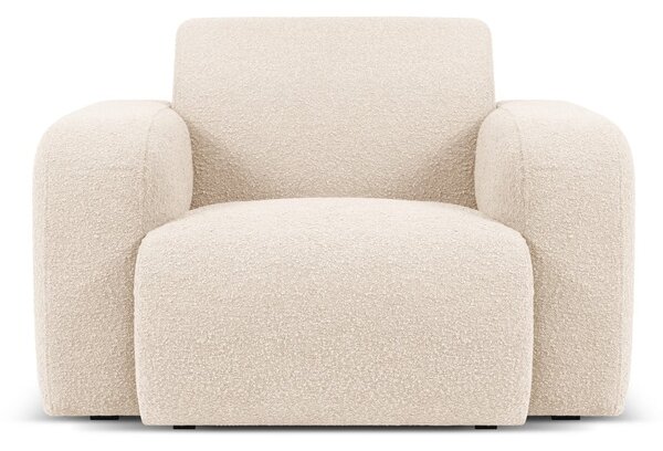 Beżowy fotel z materiału bouclé Molino – Micadoni Home