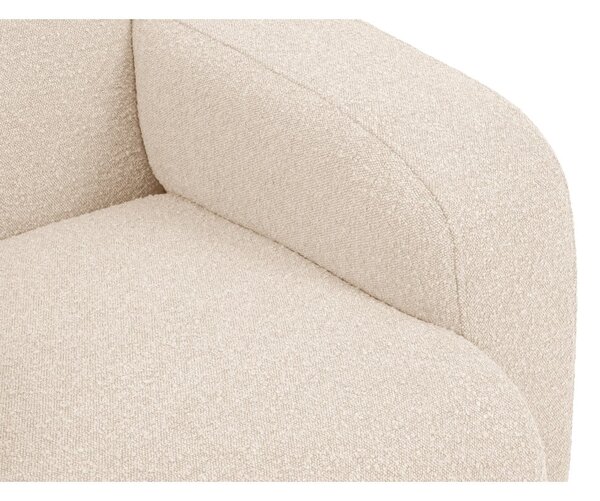 Beżowy narożnik z materiału bouclé (lewostronny) Molino – Micadoni Home