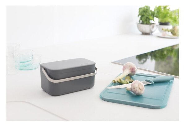 Ciemnoszary pojemnik na odpadki organiczne 1,8 l SinkSide – Brabantia