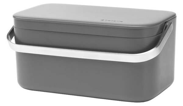 Ciemnoszary pojemnik na odpadki organiczne 1,8 l SinkSide – Brabantia