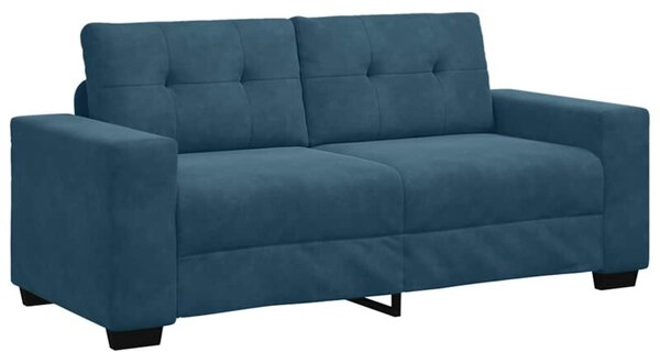 Sofa dwuosobowa, niebieska, 180x77x82 cm, aksamit