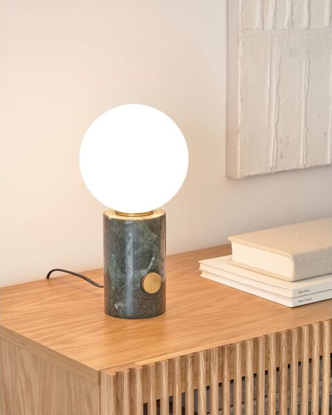 Zielona lampa stołowa ze szklanym kloszem (wys. 29 cm) Lonela – Kave Home
