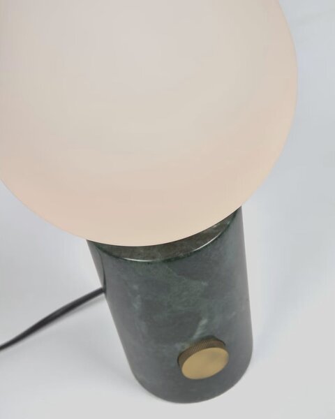 Zielona lampa stołowa ze szklanym kloszem (wys. 29 cm) Lonela – Kave Home