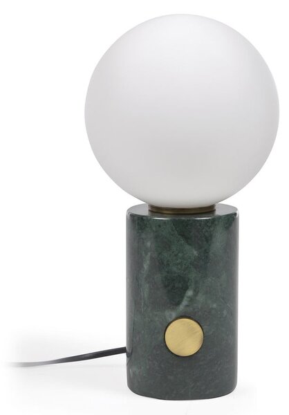 Zielona lampa stołowa ze szklanym kloszem (wys. 29 cm) Lonela – Kave Home