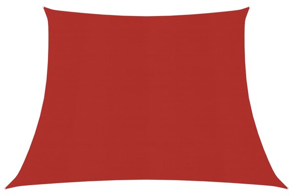Żagiel przeciwsłoneczny, 160 g/m², czerwony, 3/4x2 m, HDPE