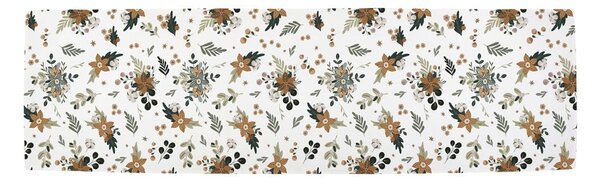 Bawełniany bieżnik ze świątecznym motywem 40x140 cm Festive Flowers – Butter Kings