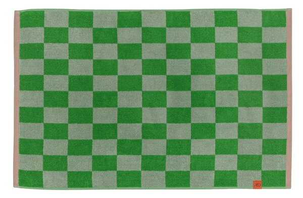 Zielony dywanik łazienkowy z bio bawełny 50x80 cm Retro – Mette Ditmer Denmark