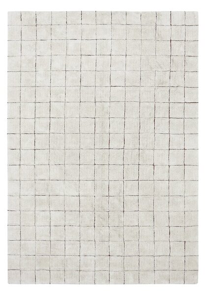 Kremowy bawełniany dywan tkany ręcznie odpowiedni do prania 170x240 cm Mosaic – Lorena Canals