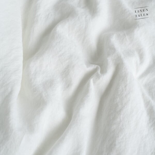 Biała lniana pościel jednoosobowa 140x200 cm White – Linen Tales