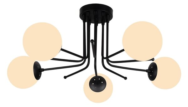 Czarna lampa sufitowa Squid Lighting Star, wys. 34 cm