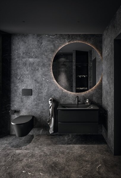 Ceramiczna umywalka w kolorze matowej czerni 84x46 cm Silk Black – Ideal Standard