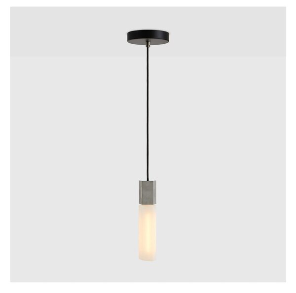 Szara lampa wisząca ze ściemniaczem ø 6 cm Basalt – tala