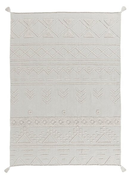 Biały bawełniany dywan tkany ręcznie odpowiedni do prania 170x240 cm Tribu Natural – Lorena Canals
