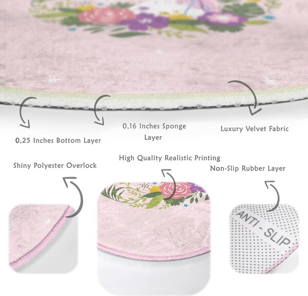 Różowy dywan dziecięcy ø 120 cm Comfort – Mila Home