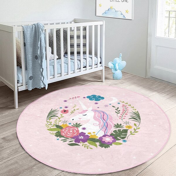 Różowy dywan dziecięcy ø 120 cm Comfort – Mila Home