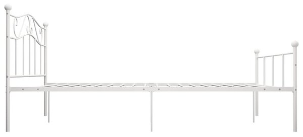 Białe minimalistyczne łóżko z metalu 140x200 cm P9-D84