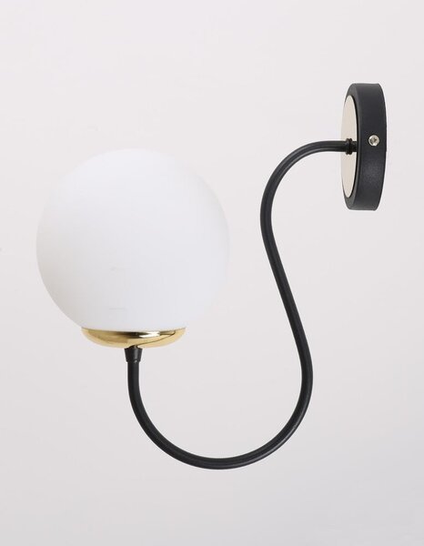 Czarno-biały kinkiet ø 15 cm Oslo – Squid Lighting