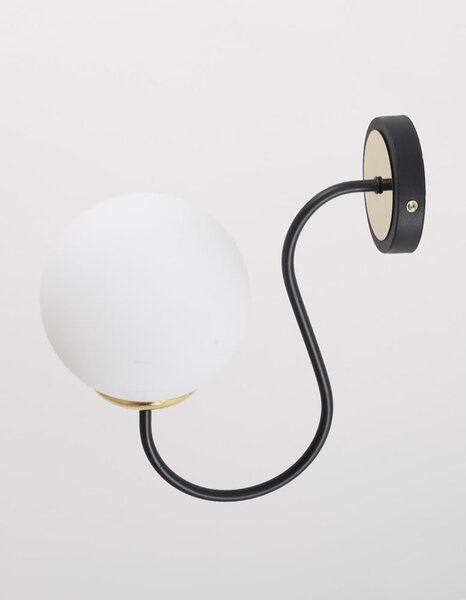 Czarno-biały kinkiet ø 15 cm Oslo – Squid Lighting