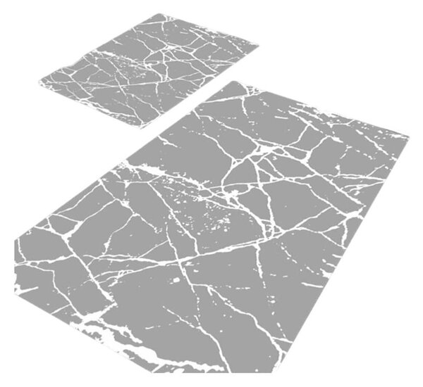 Szare dywaniki łazienkowe zestaw 2 szt. 60x100 cm Cracks – Mila Home