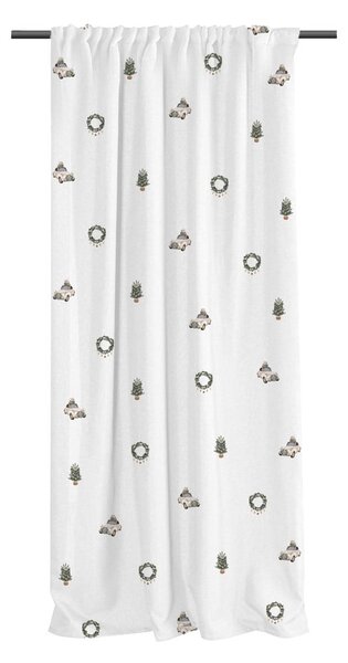 Biała zasłona z satyny bawełnianej 110x250 cm Festive Car – Butter Kings