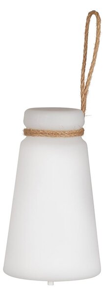 Biało-brązowa lampa stołowa LED (wysokość 20 cm) Bruno – Fischer & Honsel