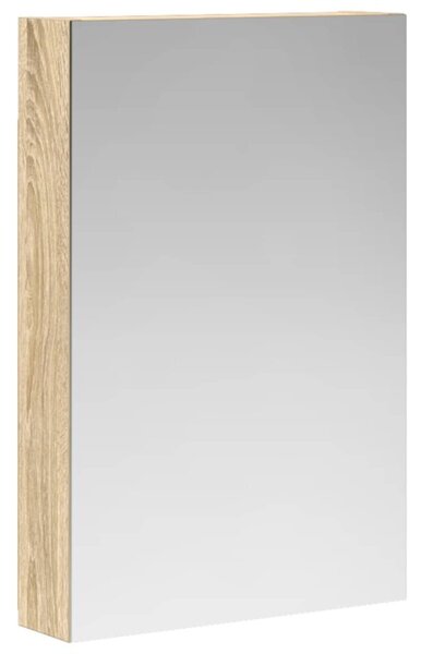Szafka z lustrem do łazienki dąb sonoma 40 x 10,5 x 60,5 cm