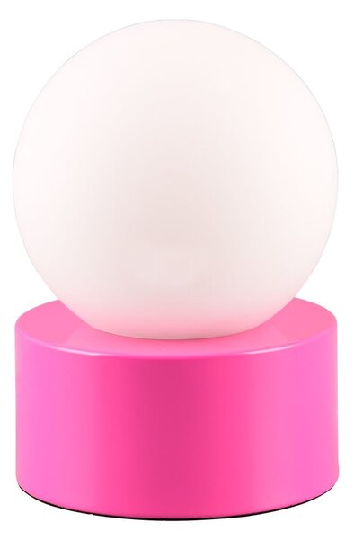 Różowa lampa stołowa ze szklanym kloszem (wys. 17 cm) Countess – Reality