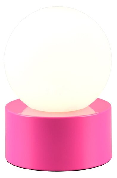 Różowa lampa stołowa ze szklanym kloszem (wys. 17 cm) Countess – Reality