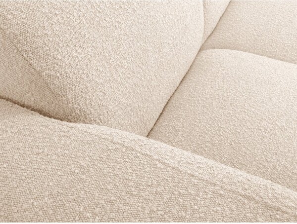 Beżowy narożnik z materiału bouclé (lewostronny) Molino – Micadoni Home