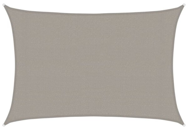 Żagiel przeciwsłoneczny, 160 g/m², jasnoszary, 3x4 m, hdpe