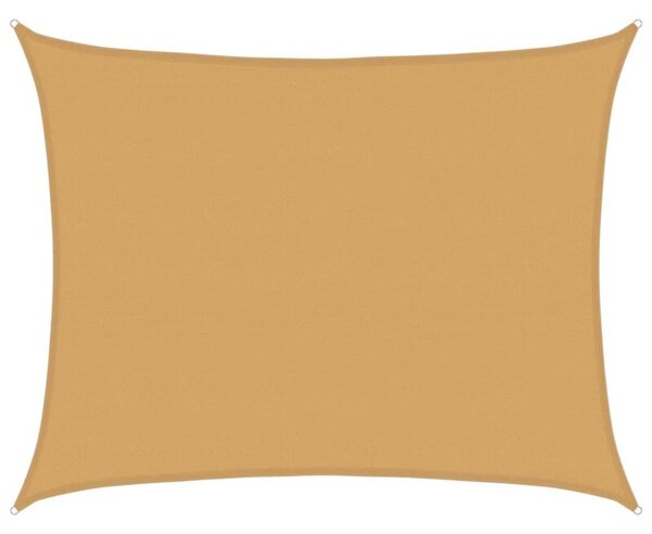 Żagiel przeciwsłoneczny, 160 g/m², piaskowy, 6x8 m, hdpe
