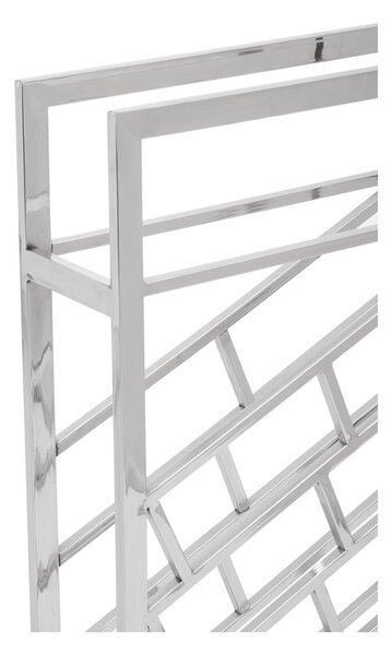 Metalowy regał na wino w kolorze srebra z połyskiem liczba butelek 24 Barolo – Premier Housewares
