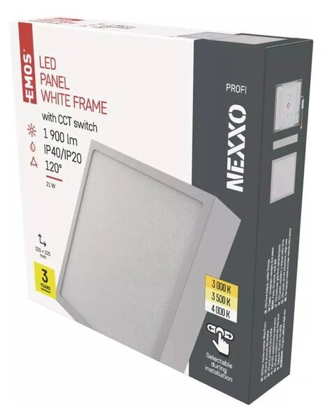 Biała lampa sufitowa LED 22.5x22.5 cm Nexxo – EMOS