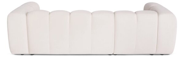 Kremowy aksamitny narożnik (prawostronny/z szezlongiem) Cube – Bonami Selection