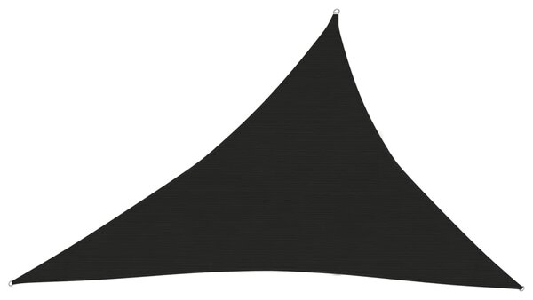 Żagiel przeciwsłoneczny, 160 g/m², czarny, 4x5x6,8 m, HDPE