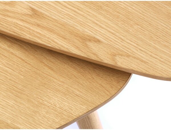 Stoliki w dekorze dębu zestaw 2 szt. 70x100 cm Adda – Unique Furniture