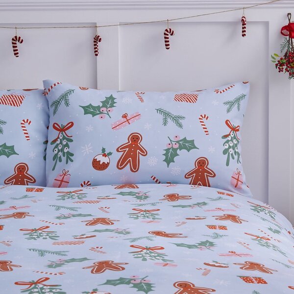 Niebieska pościel dwuosobowa z mikrowłókna 230x220 cm Gingerbread – Catherine Lansfield
